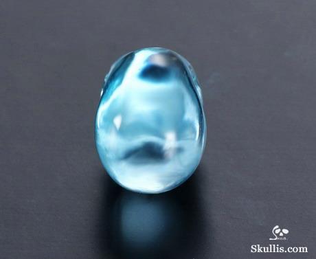 Sky Blue Topaz Crystal Skull