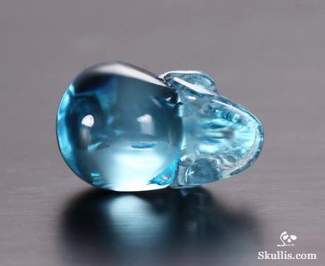 Sky Blue Topaz Crystal Skull