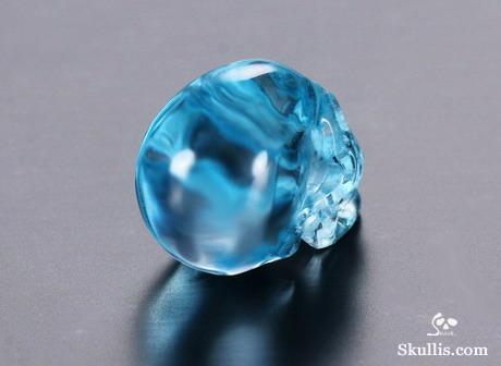 Sky Blue Topaz Crystal Skull