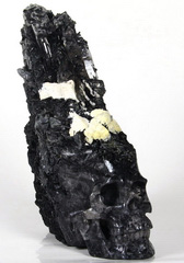 Mineral Specimen 9.4" Tourmaline Carved Crystal Skull Sculpture