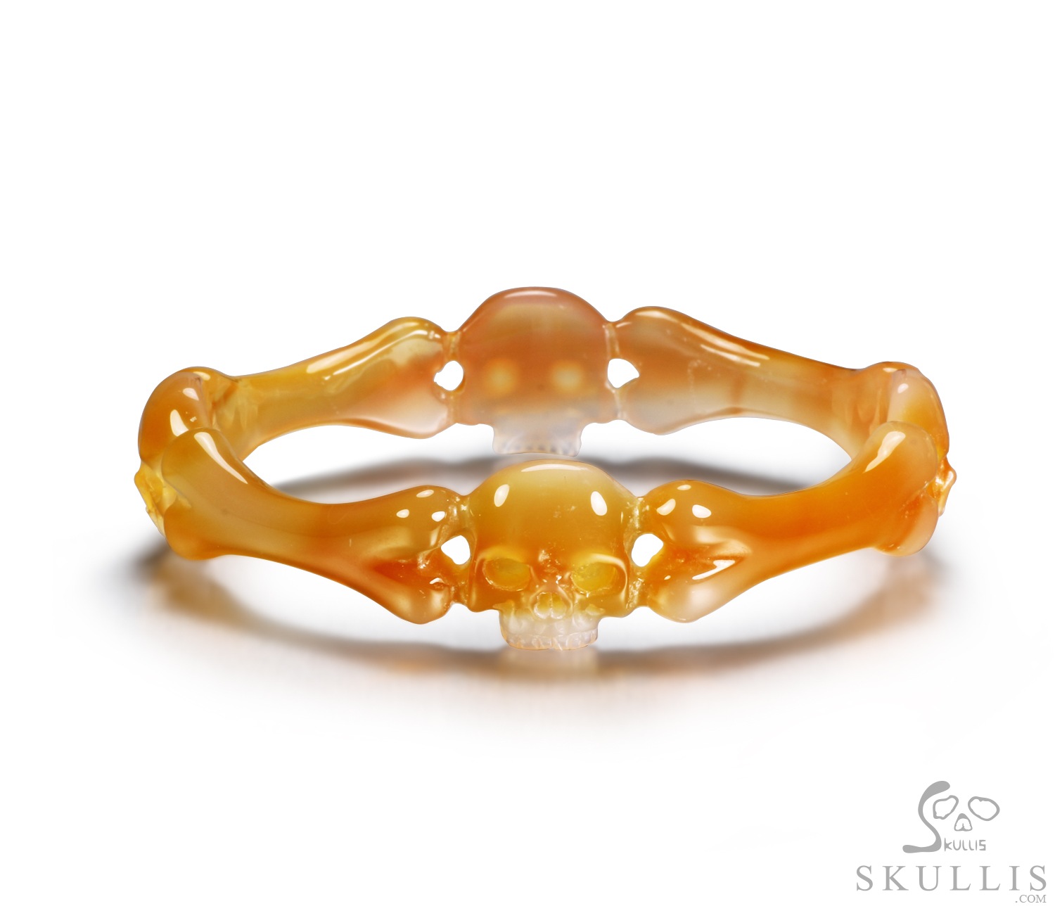 The Keeper of the Flame - Agate Hand Carved Crystal Skull Bangle, Crystal Healing Skull Jewelry, for Women & Men The Keeper of the Flame - Agate Hand Carved Crystal Skull Bangle, Crystal Healing Skull Jewelry, for Women & Men