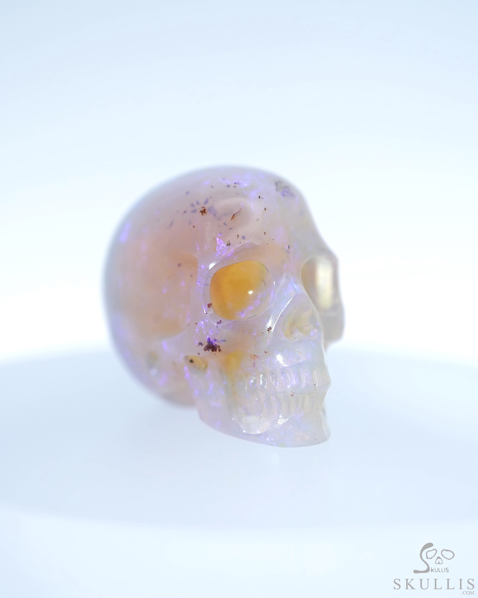 Gemstone 0.9" Australian Opal Hand Carved Crystal Skull, Realistic, Crystal Healing Gemstone 0.9" Australian Opal Hand Carved Crystal Skull, Realistic, Crystal Healing
