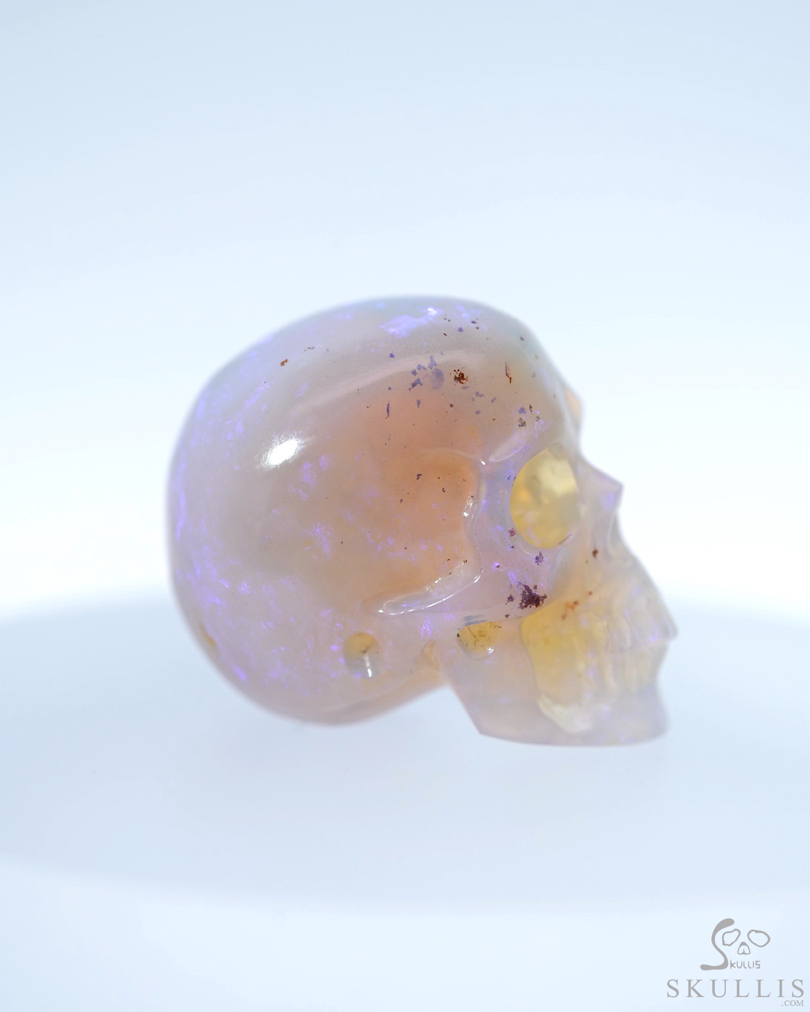Gemstone 0.9" Australian Opal Hand Carved Crystal Skull, Realistic, Crystal Healing Gemstone 0.9" Australian Opal Hand Carved Crystal Skull, Realistic, Crystal Healing