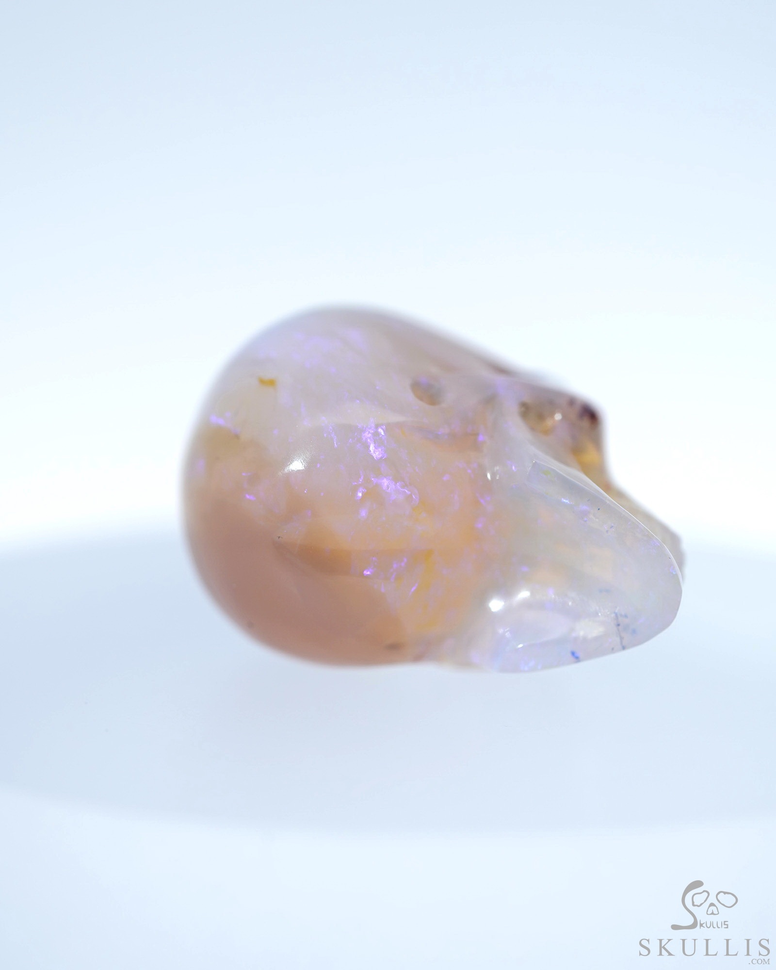 Gemstone 0.9" Australian Opal Hand Carved Crystal Skull, Realistic, Crystal Healing Gemstone 0.9" Australian Opal Hand Carved Crystal Skull, Realistic, Crystal Healing