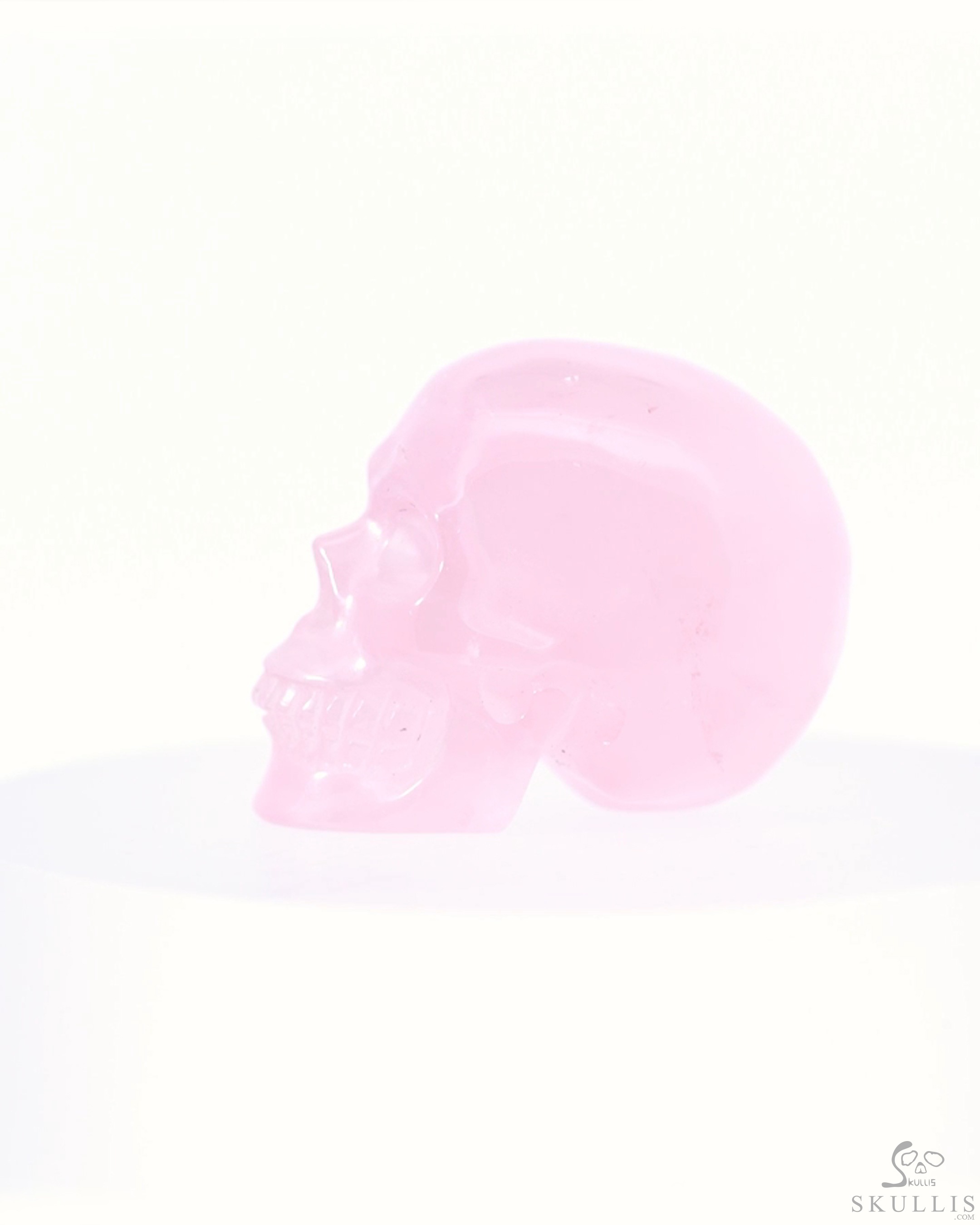 1.2" Rose Quartz Hand Carved Crystal Skull, Realistic, Crystal Healing 1.2" Rose Quartz Hand Carved Crystal Skull, Realistic, Crystal Healing