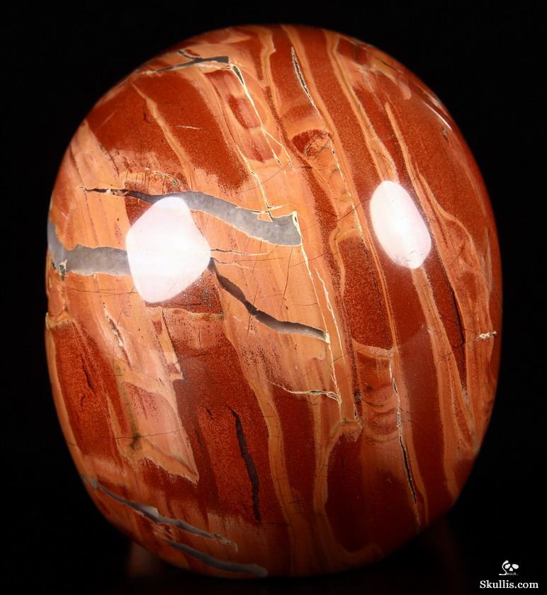 HUGE 5.1" Red Jasper Carved Crystal Singing Skull HUGE 5.1" Red Jasper Carved Crystal Singing Skull