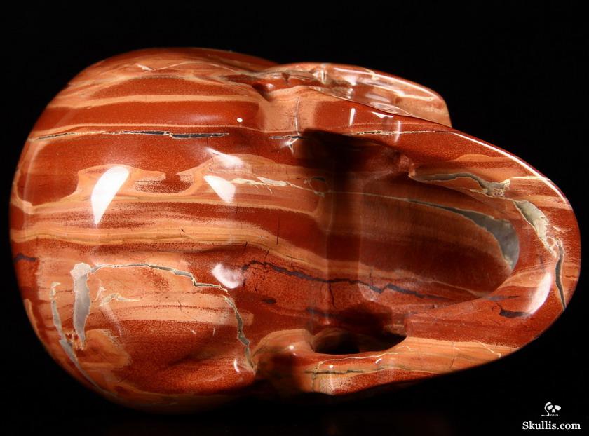 HUGE 5.1" Red Jasper Carved Crystal Singing Skull HUGE 5.1" Red Jasper Carved Crystal Singing Skull