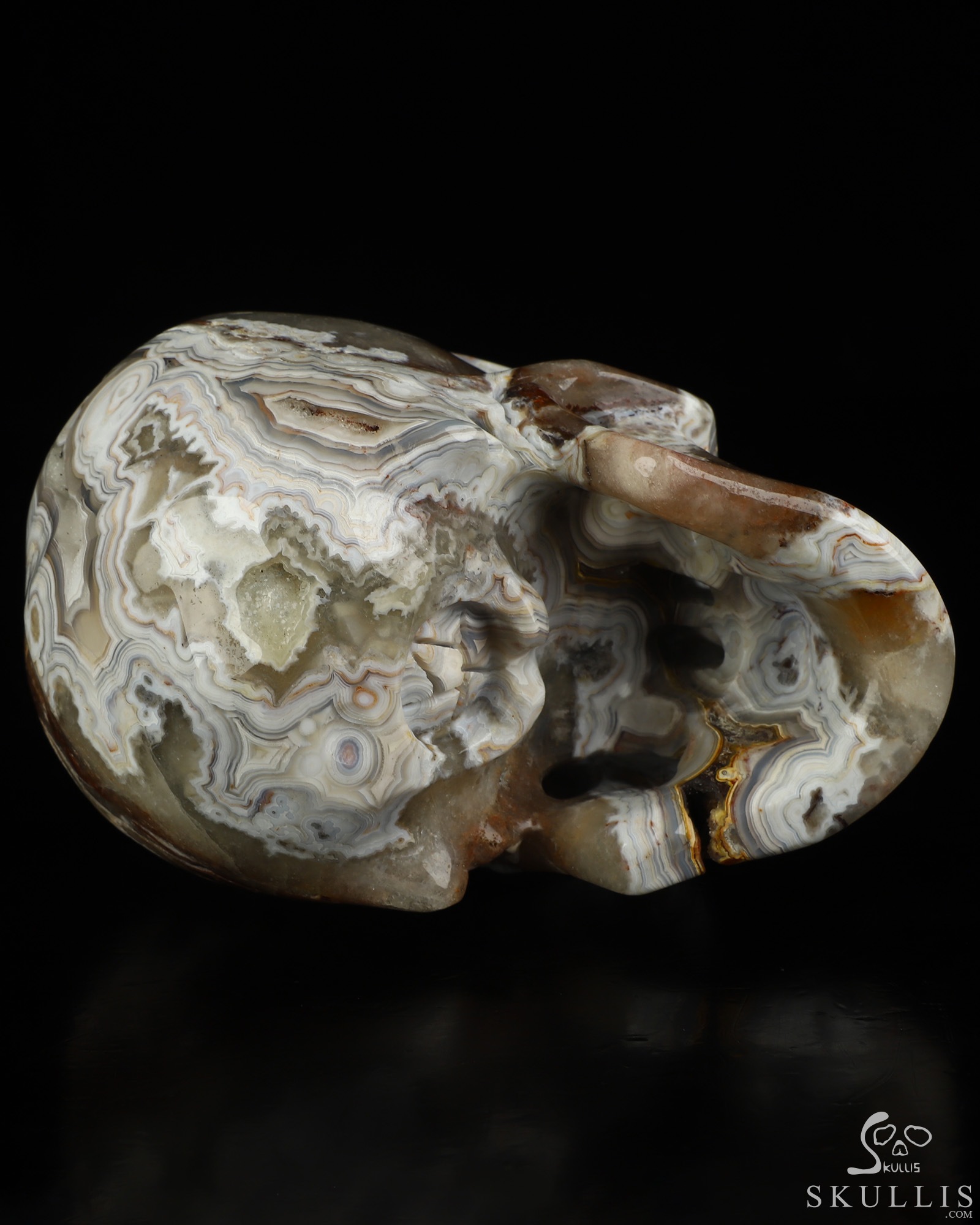 Gemstone 5.0" Red Crazy Lace Agate Hand Carved Crystal Skull, Super Realistic, Crystal Healing Gemstone 5.0" Red Crazy Lace Agate Hand Carved Crystal Skull, Super Realistic, Crystal Healing