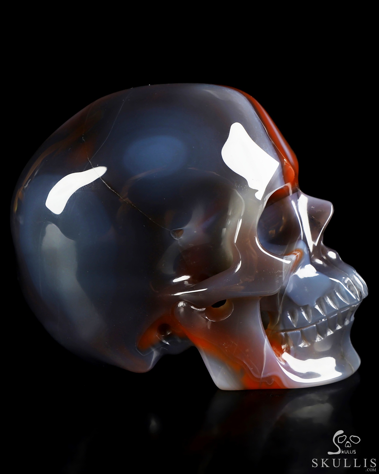 Aug 28, 2026 ACSAD (A Crystal Skull a Day) - The Wound That Became Light - Gemstone 4.1" Mozambique Agate Hand Carved Crystal Skull, Super Realistic, Crystal Healing Aug 28, 2026 ACSAD (A Crystal Skull a Day) - The Wound That Became Light - Gemstone 4.1" Mozambique Agate Hand Carved Crystal Skull, Super Realistic, Crystal Healing