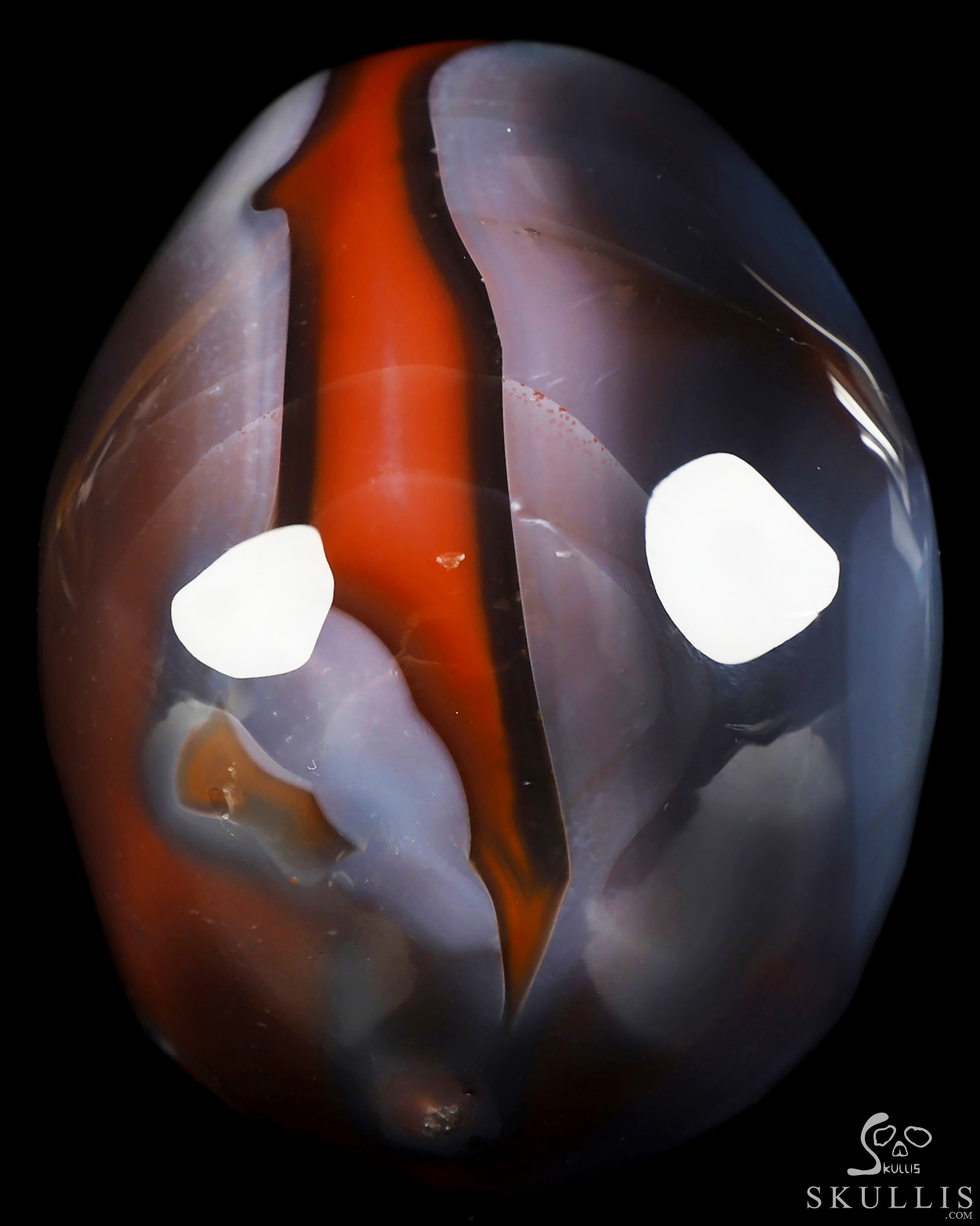 Aug 28, 2026 ACSAD (A Crystal Skull a Day) - The Wound That Became Light - Gemstone 4.1" Mozambique Agate Hand Carved Crystal Skull, Super Realistic, Crystal Healing Aug 28, 2026 ACSAD (A Crystal Skull a Day) - The Wound That Became Light - Gemstone 4.1" Mozambique Agate Hand Carved Crystal Skull, Super Realistic, Crystal Healing