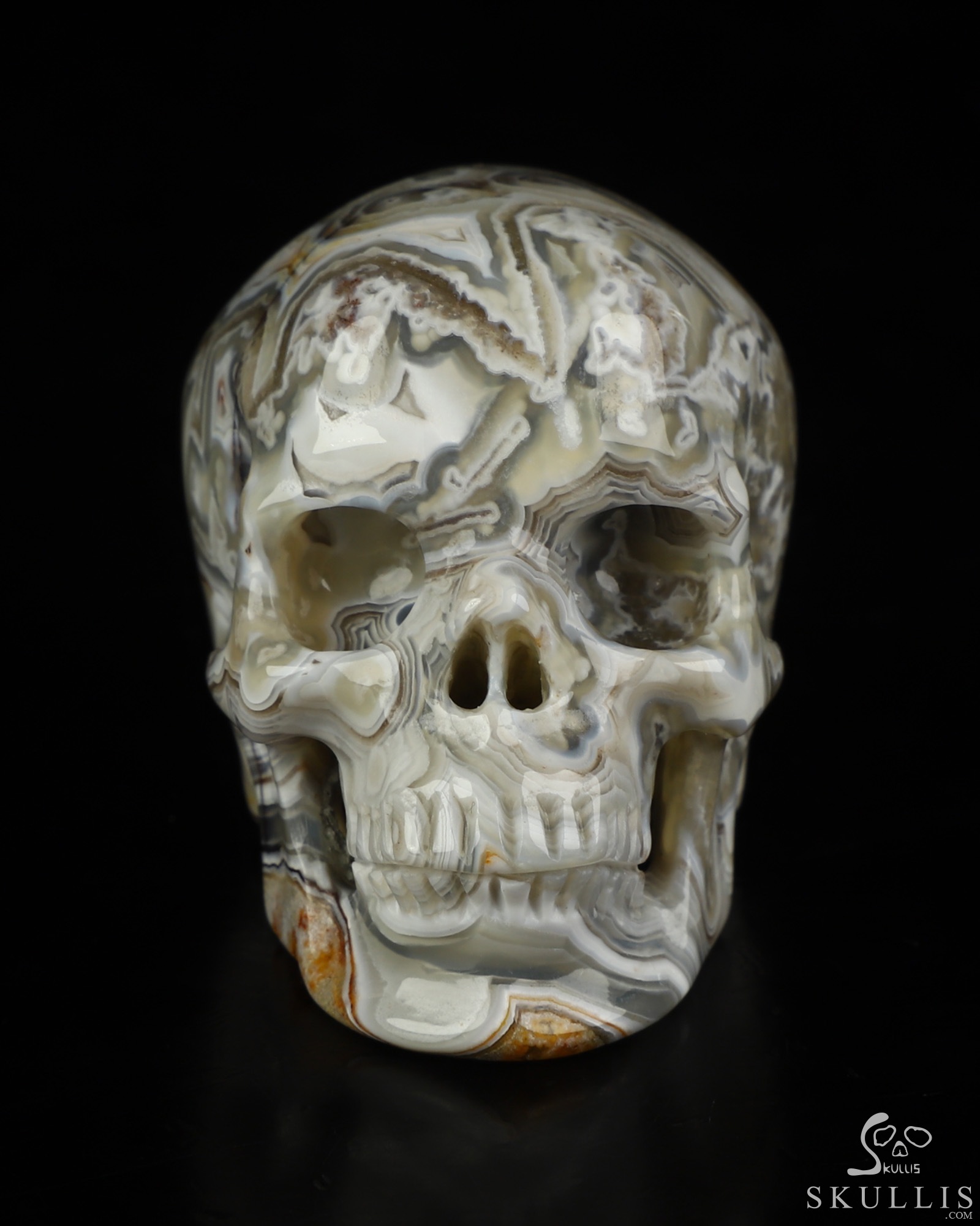 Gemstone 2.0" Red Crazy Lace Agate Hand Carved Crystal Skull, Super Realistic, Crystal Healing Gemstone 2.0" Red Crazy Lace Agate Hand Carved Crystal Skull, Super Realistic, Crystal Healing