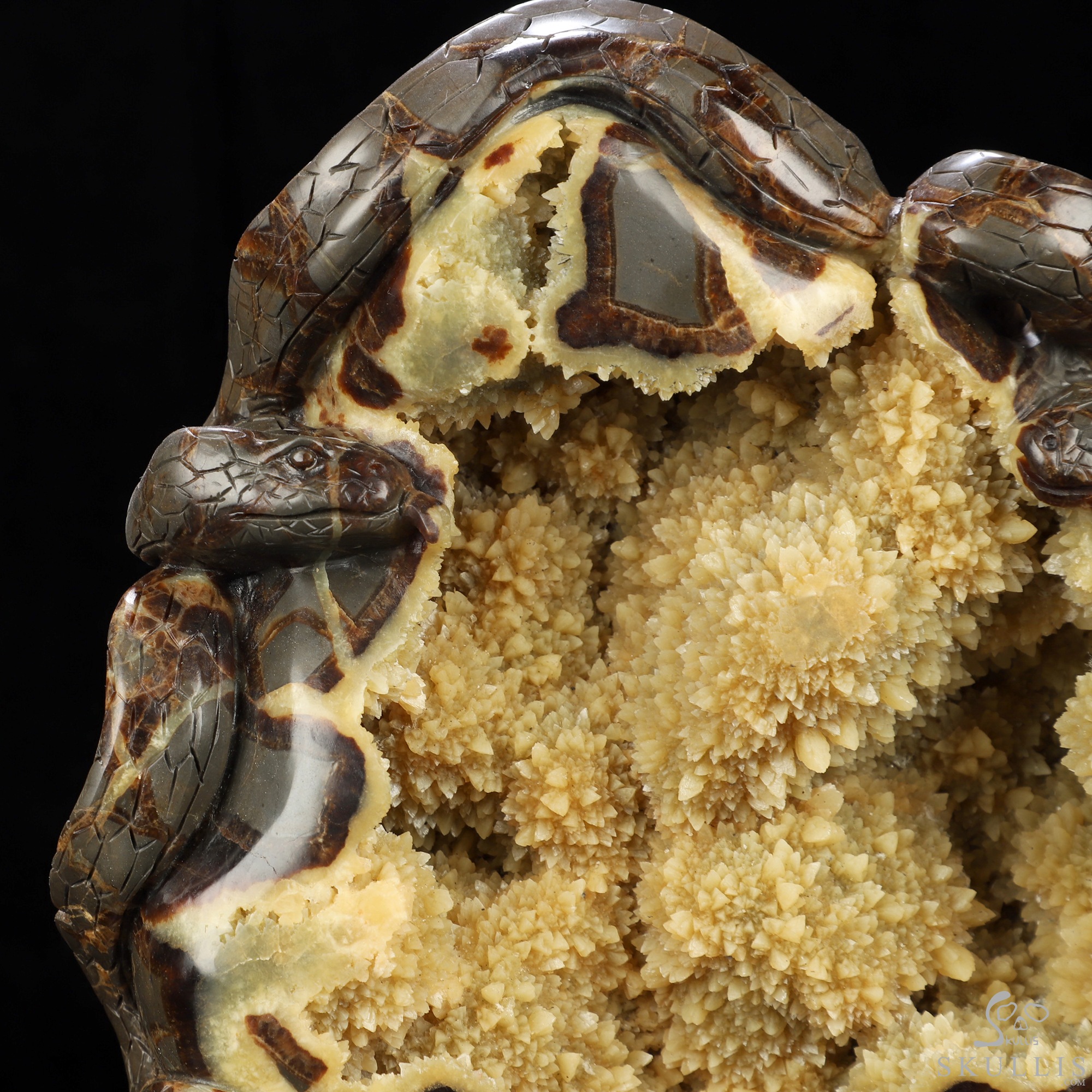 7.9" Dragon Septarian Stone Hand Carved Crystal Snake Sculpture, Crystal Healing 7.9" Dragon Septarian Stone Hand Carved Crystal Snake Sculpture, Crystal Healing