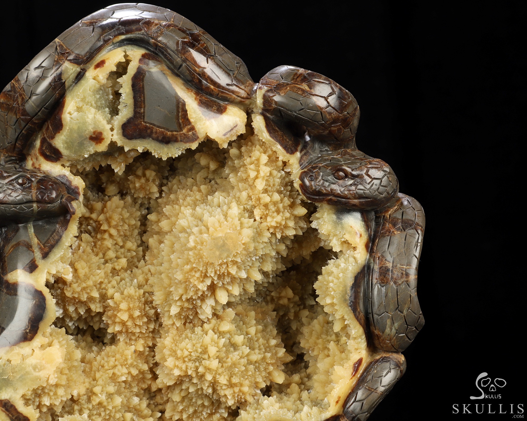 7.9" Dragon Septarian Stone Hand Carved Crystal Snake Sculpture, Crystal Healing 7.9" Dragon Septarian Stone Hand Carved Crystal Snake Sculpture, Crystal Healing