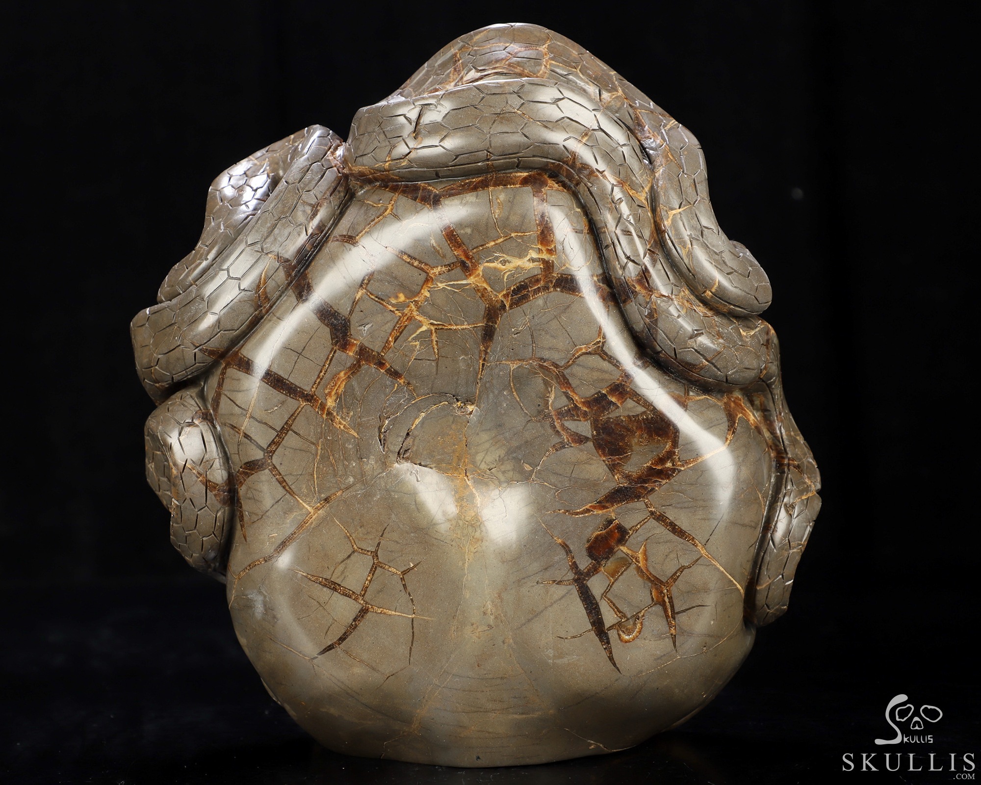 7.9" Dragon Septarian Stone Hand Carved Crystal Snake Sculpture, Crystal Healing 7.9" Dragon Septarian Stone Hand Carved Crystal Snake Sculpture, Crystal Healing