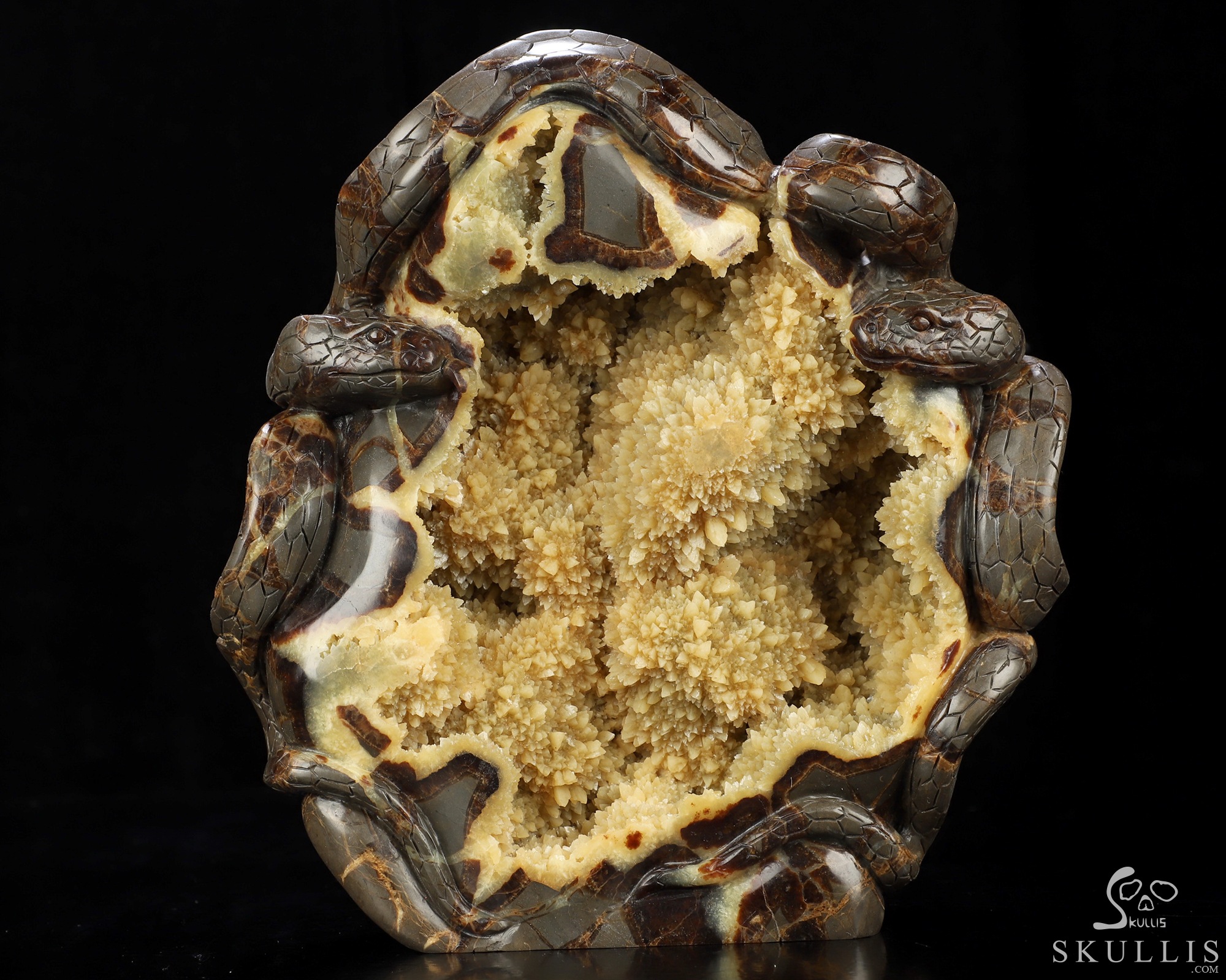 7.9" Dragon Septarian Stone Hand Carved Crystal Snake Sculpture, Crystal Healing 7.9" Dragon Septarian Stone Hand Carved Crystal Snake Sculpture, Crystal Healing