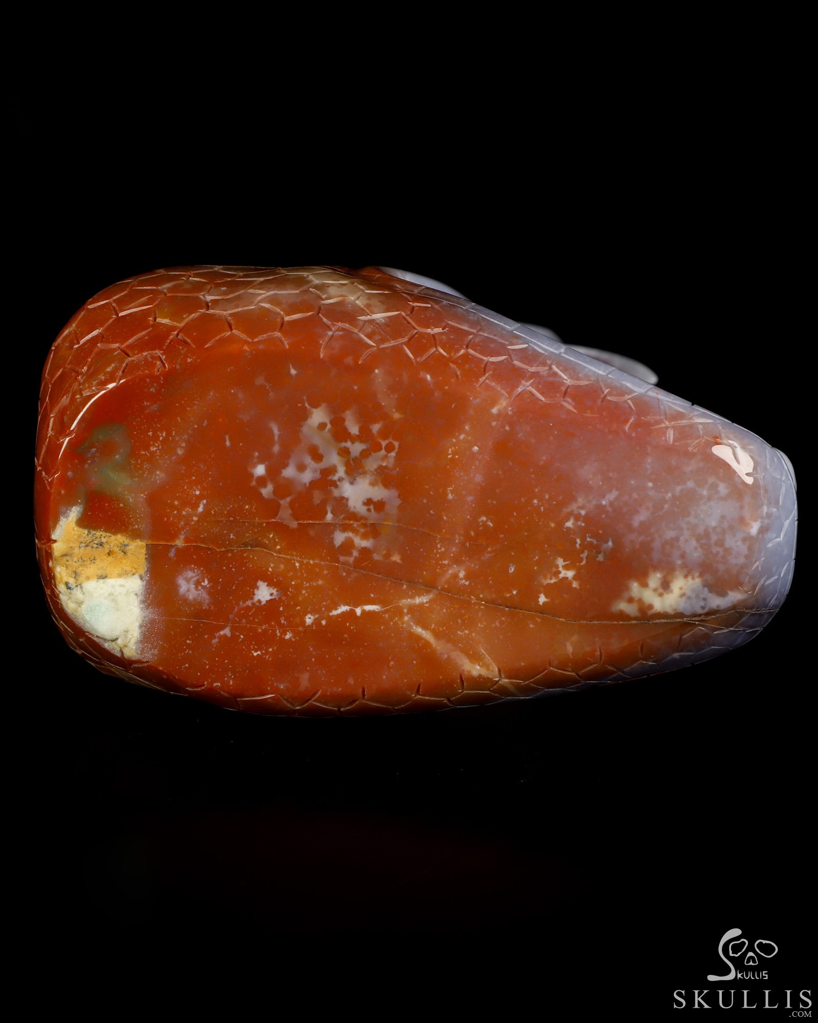 5.7" Black Zebra Agate Hand Carved Crystal Snake Sculpture, Crystal Healing 5.7" Black Zebra Agate Hand Carved Crystal Snake Sculpture, Crystal Healing