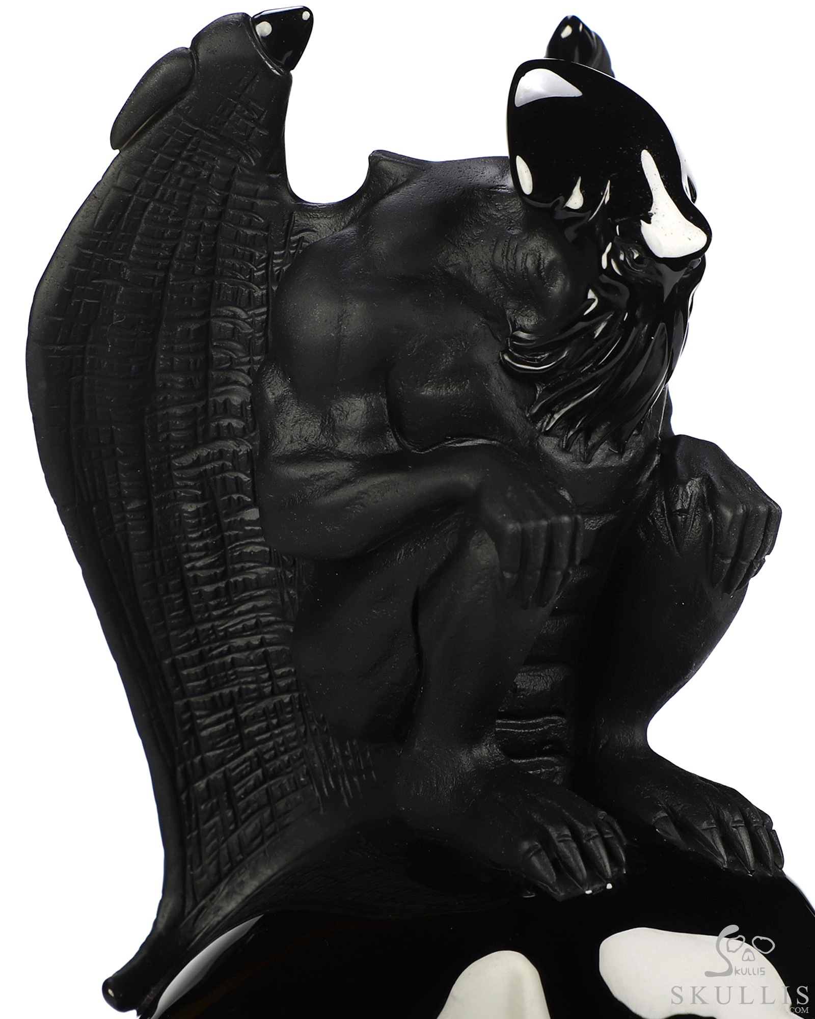 7.9" Black Obsidian Hand Carved Crystal Skull Fine Art Sculpture, Crystal Healing 7.9" Black Obsidian Hand Carved Crystal Skull Fine Art Sculpture, Crystal Healing