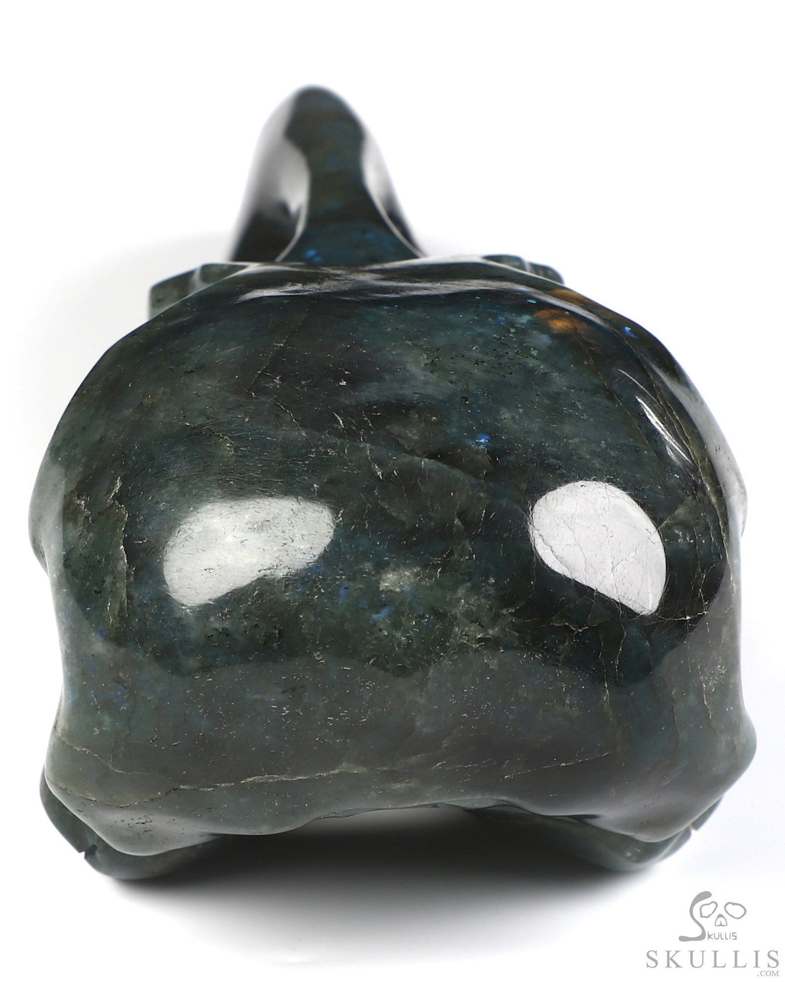 9.1" Labradorite Hand Carved Raven Crystal Skull Sculpture, Crystal Healing 9.1" Labradorite Hand Carved Raven Crystal Skull Sculpture, Crystal Healing