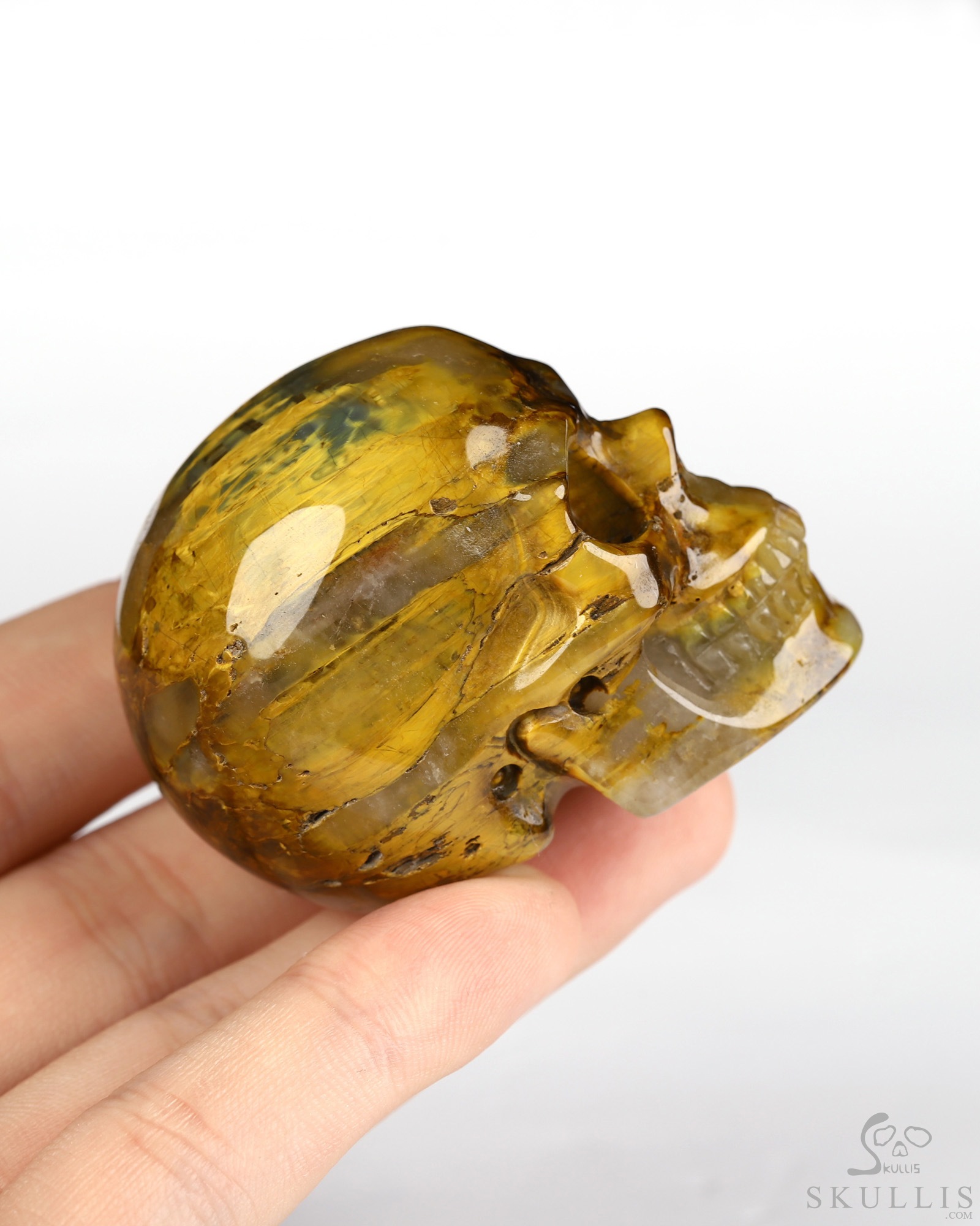 2.0" New Pietersite Hand Carved Crystal Skull, Realistic, Crystal Healing 2.0" New Pietersite Hand Carved Crystal Skull, Realistic, Crystal Healing