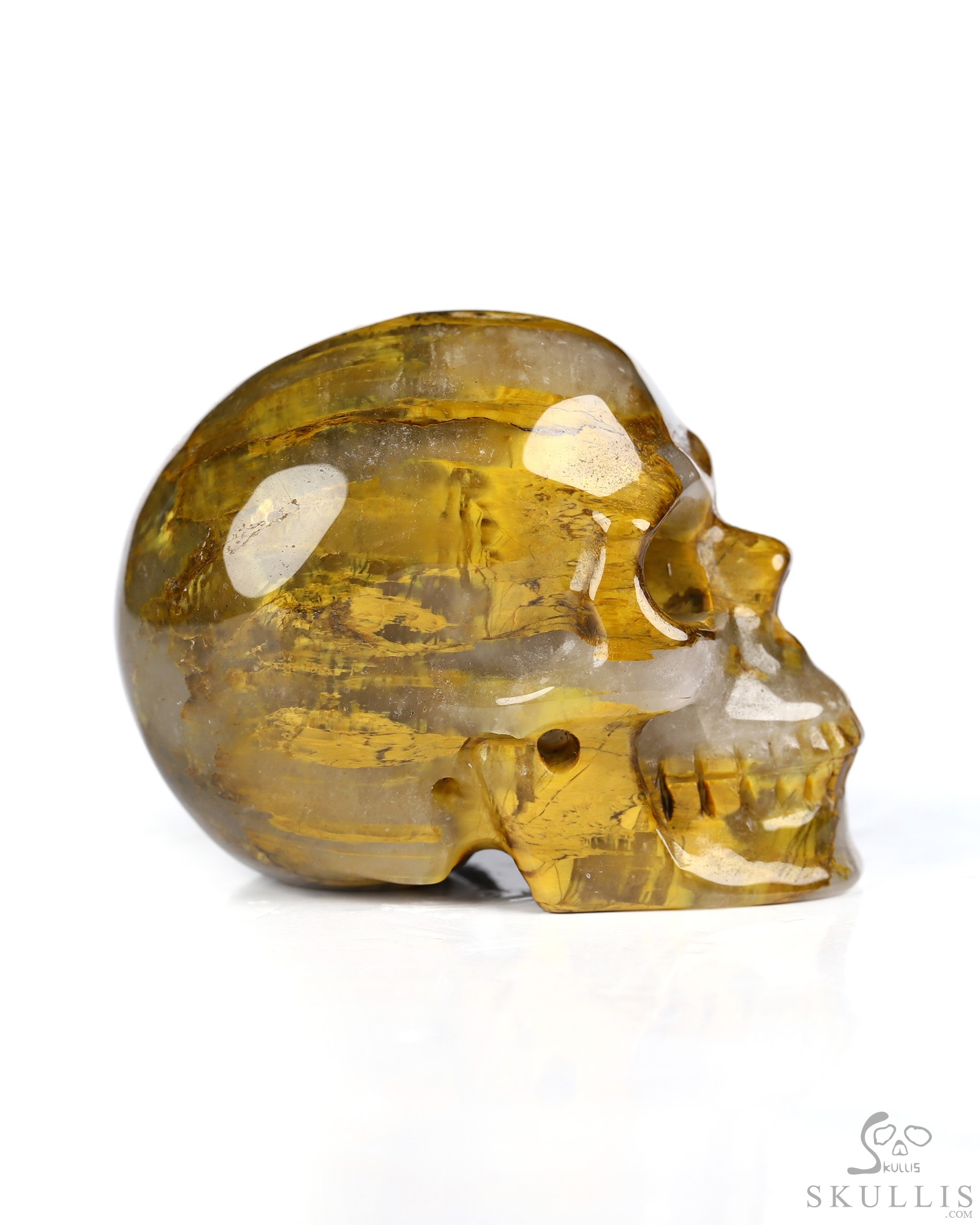 2.0" New Pietersite Hand Carved Crystal Skull, Realistic, Crystal Healing 2.0" New Pietersite Hand Carved Crystal Skull, Realistic, Crystal Healing