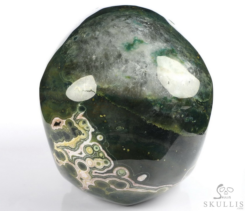 Lifesized 7.0" Ocean Jasper Carved Crystal Skull,Realistic, Crystal Healing Lifesized 7.0" Ocean Jasper Carved Crystal Skull,Realistic, Crystal Healing