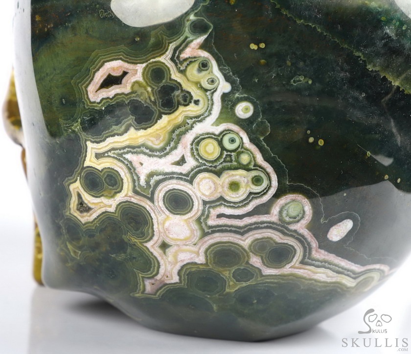 Lifesized 7.0" Ocean Jasper Carved Crystal Skull,Realistic, Crystal Healing Lifesized 7.0" Ocean Jasper Carved Crystal Skull,Realistic, Crystal Healing