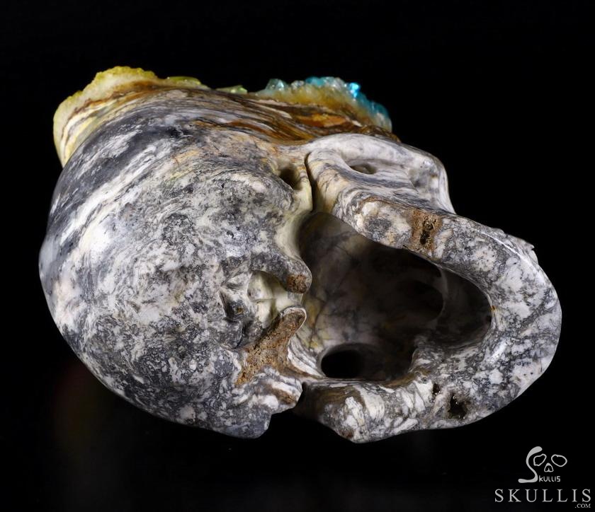 Lifesized 6.7" Rainbow Aura Quartz Druse Carved Crystal Skull, Super Realistic, Healing Lifesized 6.7" Rainbow Aura Quartz Druse Carved Crystal Skull, Super Realistic, Healing