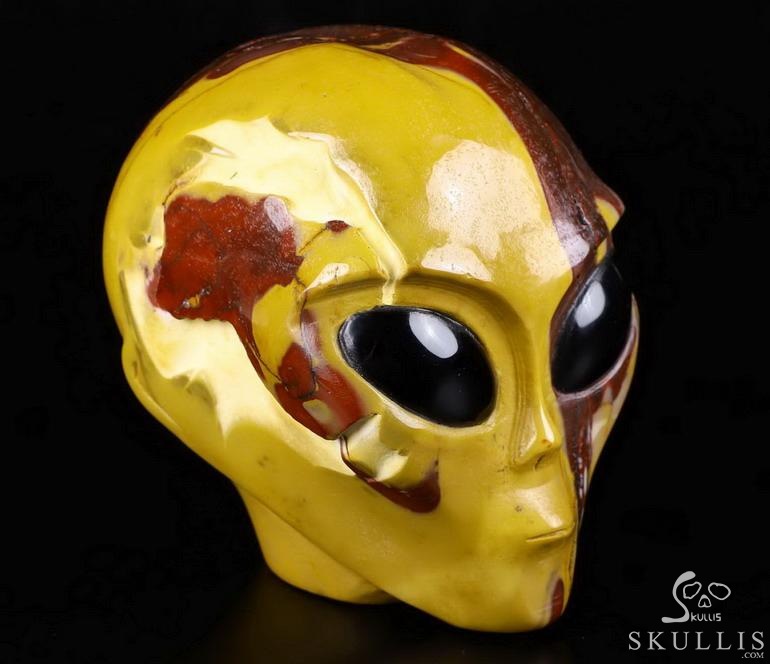 Huge 4.2" Mookaite Jasper Star Being Female Alien Crystal Skull Companion with Black ObsidianEyes, Hand Carved Gemstone Fine Art Sculpture,, Reiki Healing Stone Statue Huge 4.2" Mookaite Jasper Star Being Female Alien Crystal Skull Companion with Black ObsidianEyes, Hand Carved Gemstone Fine Art Sculpture,, Reiki Healing Stone Statue