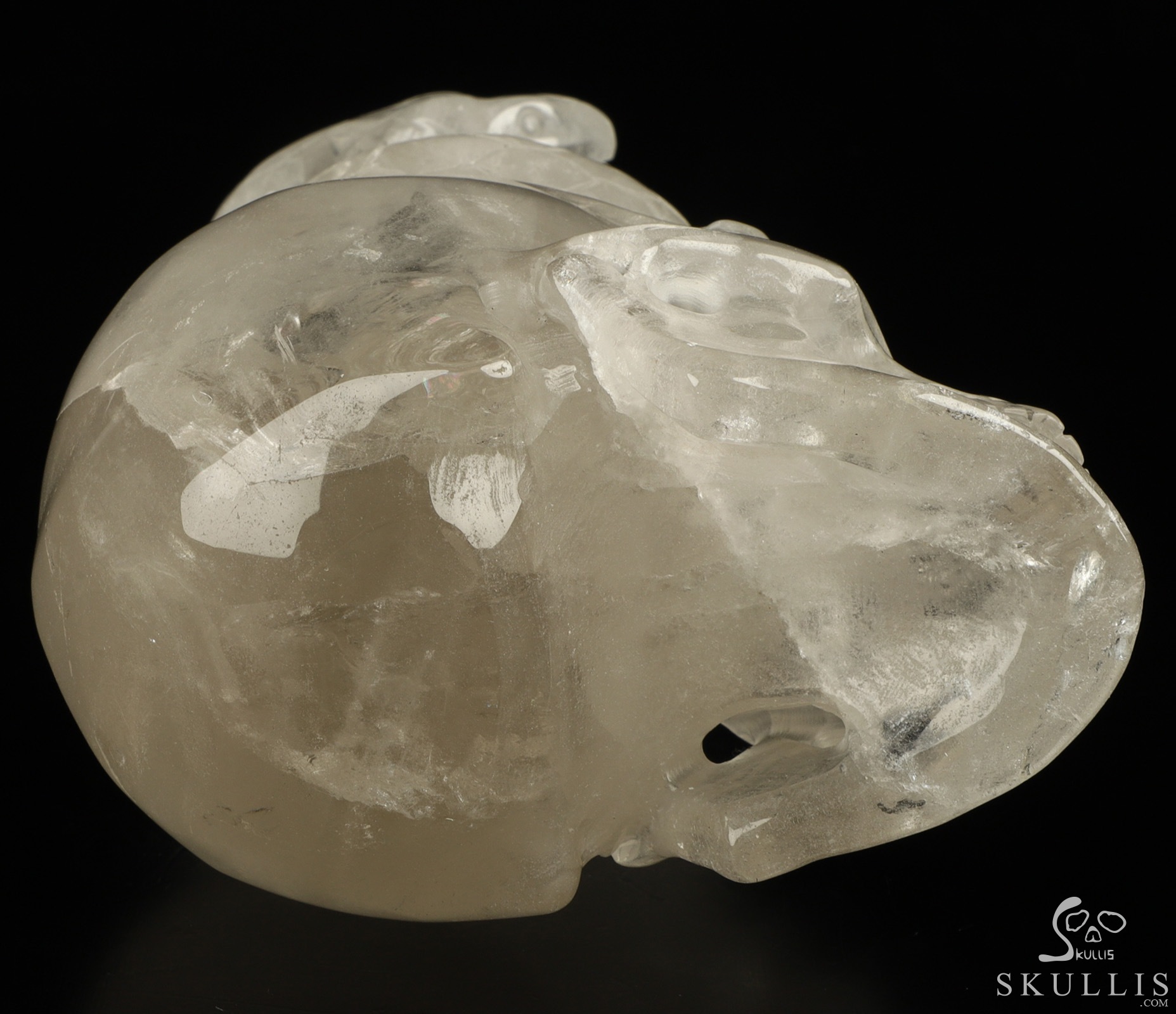7.9" Quartz Rock Crystal Hand Carved Crystal Skull Point & Snake Sculpture, Crystal Healing 7.9" Quartz Rock Crystal Hand Carved Crystal Skull Point & Snake Sculpture, Crystal Healing