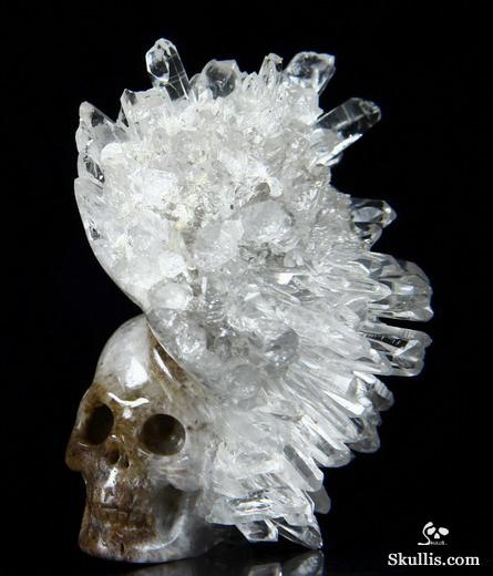 Amazing 2.1" Quartz Druse Carved Crystal Skull Amazing 2.1" Quartz Druse Carved Crystal Skull