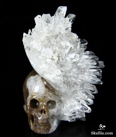 Amazing 2.1" Quartz Druse Carved Crystal Skull Amazing 2.1" Quartz Druse Carved Crystal Skull