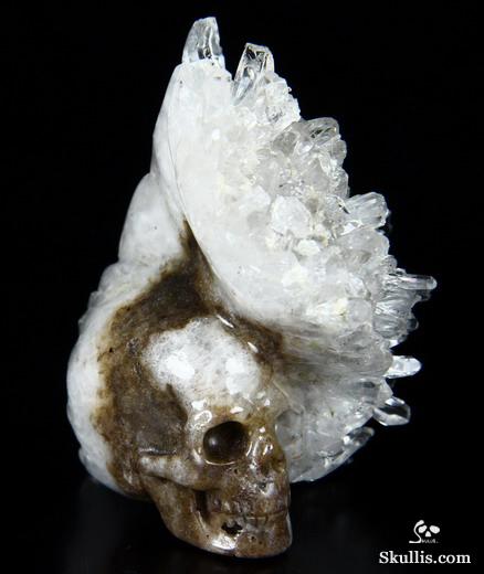 Amazing 2.1" Quartz Druse Carved Crystal Skull Amazing 2.1" Quartz Druse Carved Crystal Skull