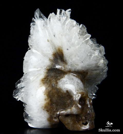 Amazing 2.1" Quartz Druse Carved Crystal Skull Amazing 2.1" Quartz Druse Carved Crystal Skull