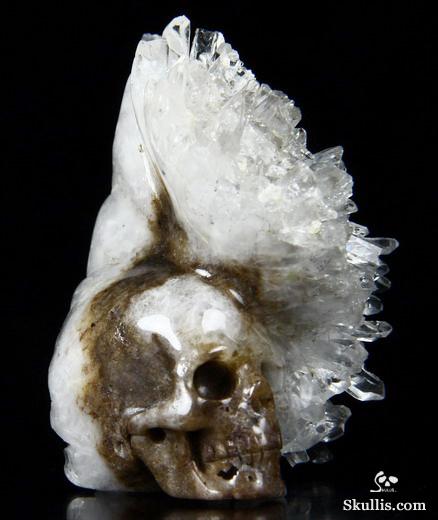 Amazing 2.1" Quartz Druse Carved Crystal Skull Amazing 2.1" Quartz Druse Carved Crystal Skull