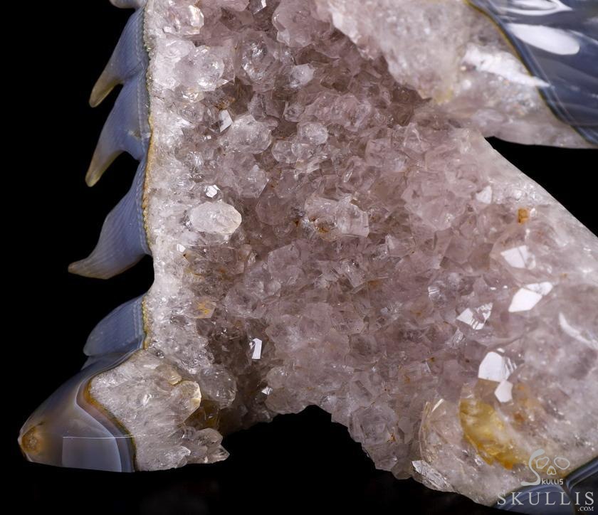 Huge 7.5" Agate Amethyst Geode Carved Crystal Unicorn, Crystal Healing Huge 7.5" Agate Amethyst Geode Carved Crystal Unicorn, Crystal Healing
