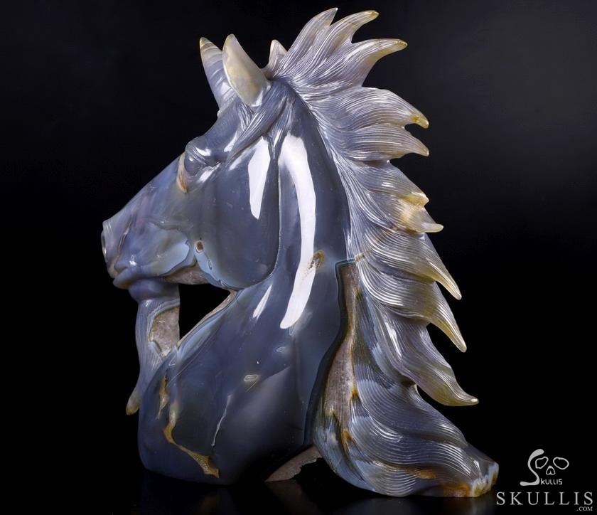 Huge 7.5" Agate Amethyst Geode Carved Crystal Unicorn, Crystal Healing Huge 7.5" Agate Amethyst Geode Carved Crystal Unicorn, Crystal Healing