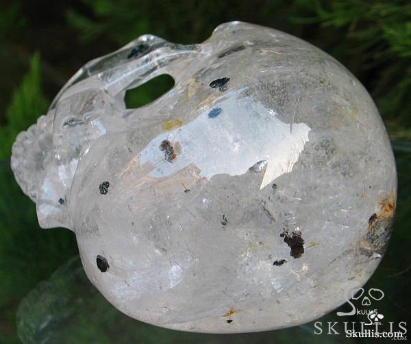 Huge 5.2" Phantom Quartz Rock Crystal Carved Crystal Skull, Super Realistic Huge 5.2" Phantom Quartz Rock Crystal Carved Crystal Skull, Super Realistic