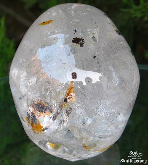 Huge 5.2" Phantom Quartz Rock Crystal Carved Crystal Skull, Super Realistic Huge 5.2" Phantom Quartz Rock Crystal Carved Crystal Skull, Super Realistic