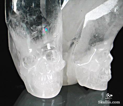 UNIQUE HUGE 4.1" Quartz Rock Crystal Carved Crystal Skulls UNIQUE HUGE 4.1" Quartz Rock Crystal Carved Crystal Skulls