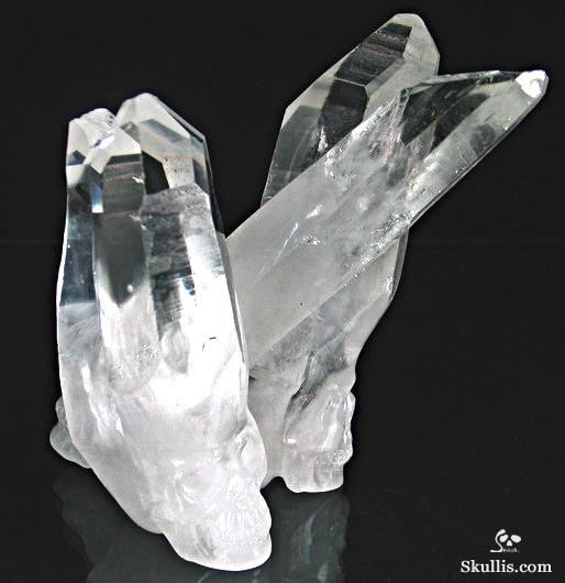 UNIQUE HUGE 4.1" Quartz Rock Crystal Carved Crystal Skulls UNIQUE HUGE 4.1" Quartz Rock Crystal Carved Crystal Skulls