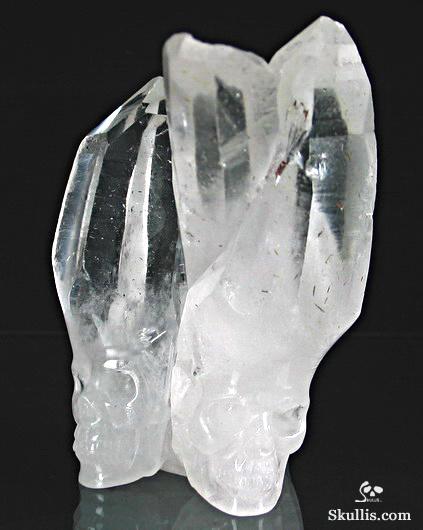UNIQUE HUGE 4.1" Quartz Rock Crystal Carved Crystal Skulls UNIQUE HUGE 4.1" Quartz Rock Crystal Carved Crystal Skulls
