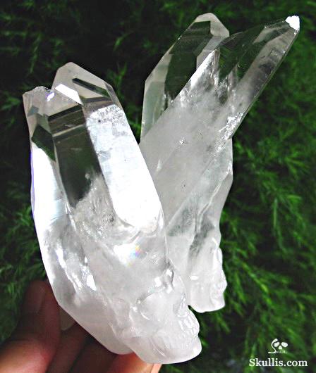 UNIQUE HUGE 4.1" Quartz Rock Crystal Carved Crystal Skulls UNIQUE HUGE 4.1" Quartz Rock Crystal Carved Crystal Skulls