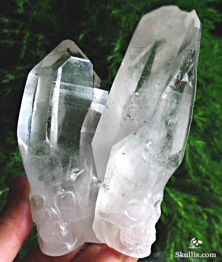 UNIQUE HUGE 4.1" Quartz Rock Crystal Carved Crystal Skulls UNIQUE HUGE 4.1" Quartz Rock Crystal Carved Crystal Skulls