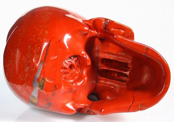 Huge 4.9" Red Jasper Carved Crystal Skull, Super Realistic Huge 4.9" Red Jasper Carved Crystal Skull, Super Realistic