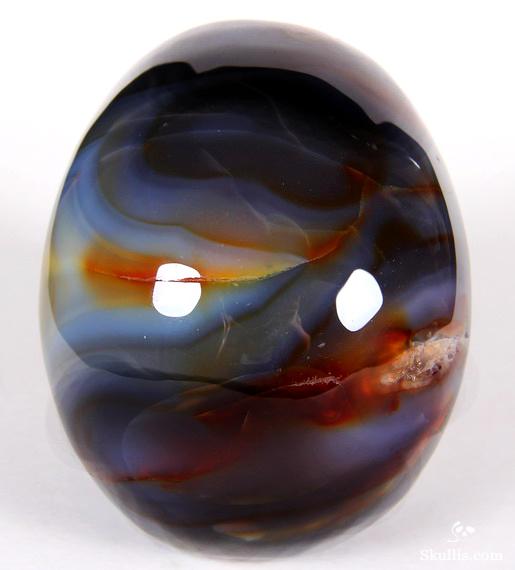 Large 4.4" Agate Carved Crystal Skull, Healing Large 4.4" Agate Carved Crystal Skull, Healing