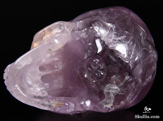 Rainbows! Huge 4.3" Amethyst Carved Crystal Skull, Super Realistic Rainbows! Huge 4.3" Amethyst Carved Crystal Skull, Super Realistic
