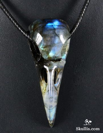 2.2" Labradorite Carved Crystal Skull Pendant 2.2" Labradorite Carved Crystal Skull Pendant