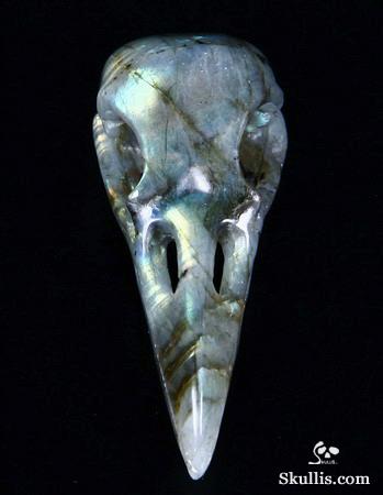 2.2" Labradorite Carved Crystal Skull Pendant 2.2" Labradorite Carved Crystal Skull Pendant