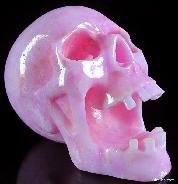Huge 7.4" Pink Aragonite Carved Crystal Skull