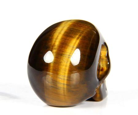 1.5" Gold Tiger Eye Carved Crystal Skull, Realistic 1.5" Gold Tiger Eye Carved Crystal Skull, Realistic